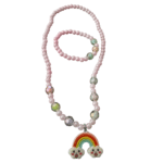 Kit Colar com Pulseira Infantil com Elástico Colorido
