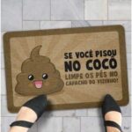Capacho Tapete Em Vinil Dr. Pepper Pisou No Cocô - 60 X 40