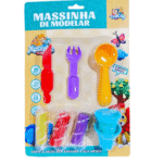 Brinquedo Massinha de modelar  8 Peças TK-AB3270 Toy King