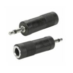 Plug Adaptador de Áudio P10 x P2 Preto