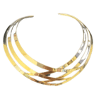 Colar Feminino Triplo Dourado Elegante