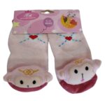 Meia Pantufa Antiderrapante Com Chocalho Bebê 0 a 12 Meses