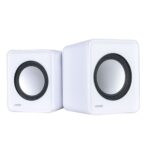 Caixa de Som 2.0 USB 2x 1W Controle de Volume VS-01B Branca