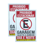 Kit 2 Placas Sinalizadora Modelo Proibido Estacionar BOM-7521