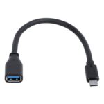 Adaptador OTG Smartphone Tipo C x USB Fêmea 15cm Ausbotg