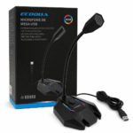 Microfone Gamer de Mesa Led RGB Podcast EC323 Ecooda
